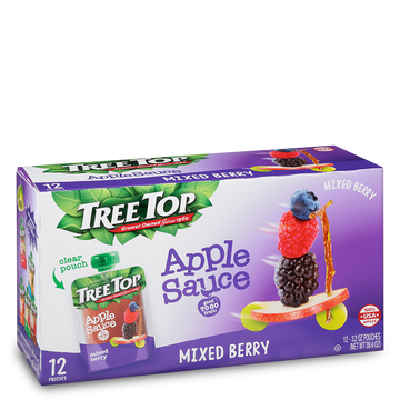 TreeTop Pouches - Apple/Mixed Berry 12pk