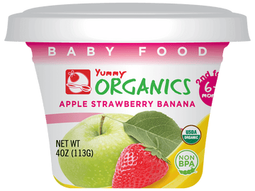 Yummy - ORG Apple Strawberry Banana 4oz (2pk)