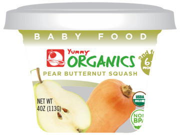 Yummy - ORG Pear Butternut Squash 4oz (2pk)