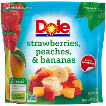 Dole Frozen - Fresas, Melocotones y Plátanos 14oz