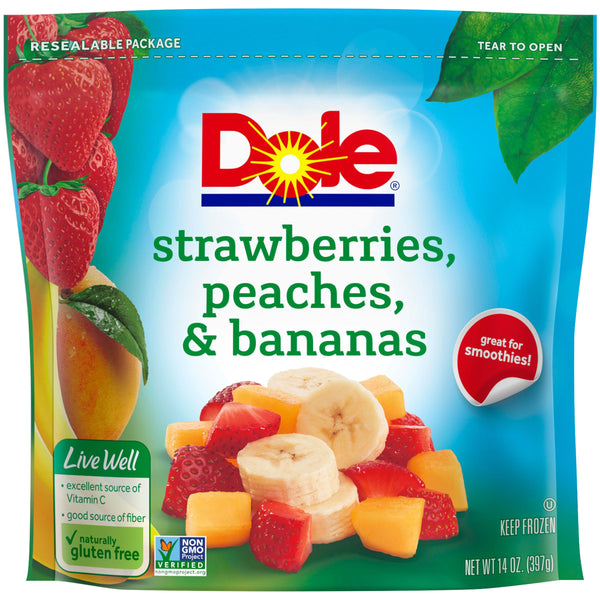 Image of Dole Frozen - Fresas, Melocotones y Plátanos 14oz