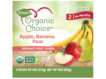Mom's Organic - Apple, Banana, Pear 4oz (2pk)