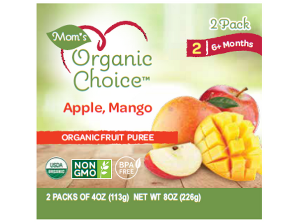 Image of Mom's Organic - Apple, Mango 4oz (2pk)