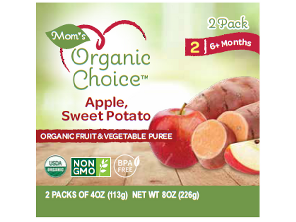 Image of Mom's Organic - Apple, Sweet Potato 4oz (2pk)