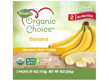 Mom's Organic - Banana 4oz (2pk)