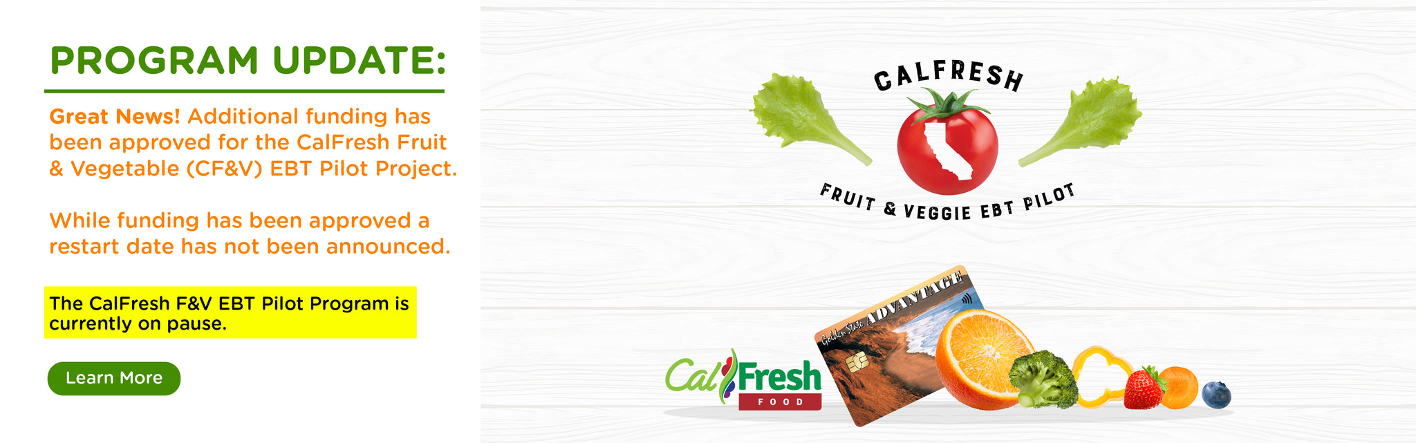 Calfresh F&V EBT Pilot Program