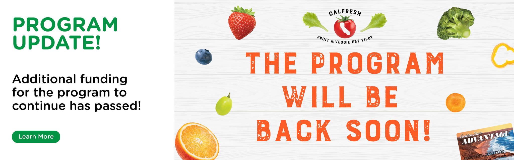 Calfresh F&V EBT Pilot Program