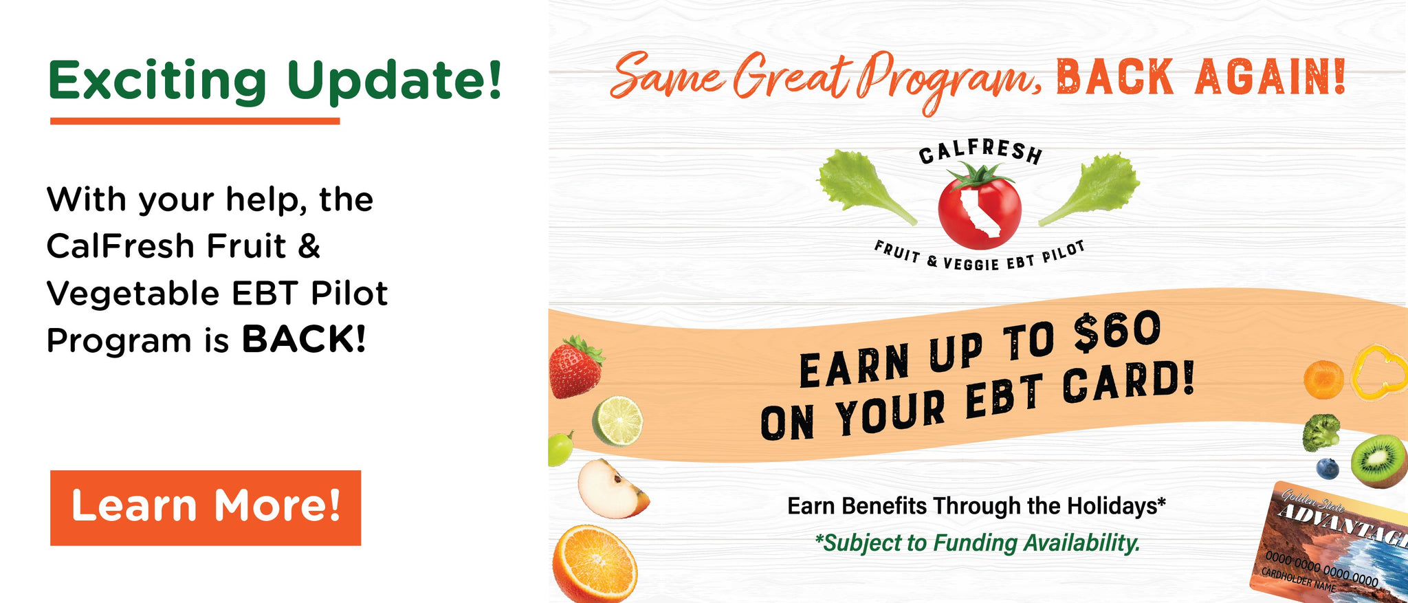 Calfresh F&V EBT Pilot Program