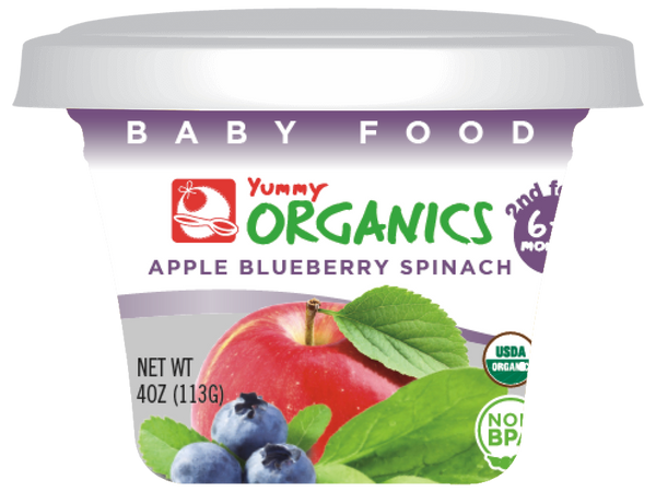 Image of Yummy - ORG Apple Blueberry Spinach 4oz