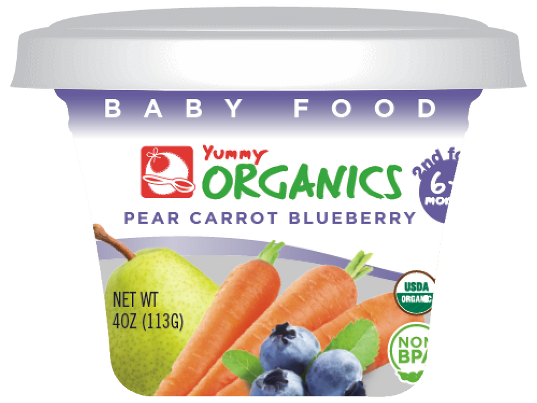 Yummy - ORG Pear Carrot Blueberry 4oz