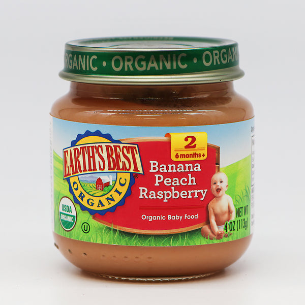 Image of Earth's Best - ORG Banana/Peach/Raspberry 4oz